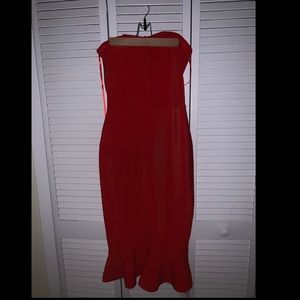 Vibrant red bandage mermaid dress